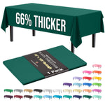 Premium Dark Green Plastic Table Cover | 54 in. x 108 in.