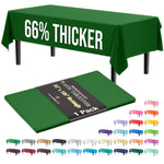 Premium Emerald Green Plastic Table Cover | 54 in. x 108 in.