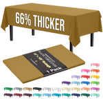 Premium Gold Plastic Table Cover | 54 in. x 108 in.