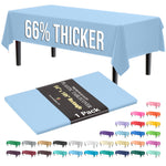 Premium Light Blue Plastic Table Cover | 54 in. x 108 in.