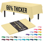 Premium Light Yellow Plastic Table Cover | 54 in. x 108 in.