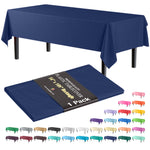 Premium Navy Blue Plastic Table Cover | 54 in. x 108 in.