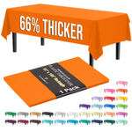 Premium Orange Plastic Table Cover | 54 in. x 108 in.