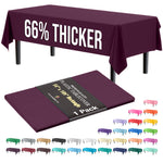 Premium Plum Plastic Table Cover | 54 in. x 108 in.