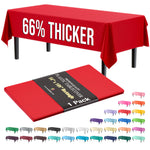 Premium Red Plastic Table Cover | 54 in. x 108 in.
