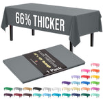 Premium Silver Plastic Table Cover | 54 in. x 108 in.