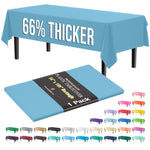 Premium Sky Blue Plastic Table Cover | 54 in. x 108 in.