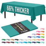 Premium Teal Rectangle Plastic Table Cover | 54 in. x 108 in.