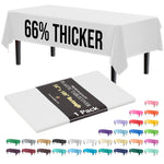 Premium White Plastic Table Cover | 54 in. x 108 in.