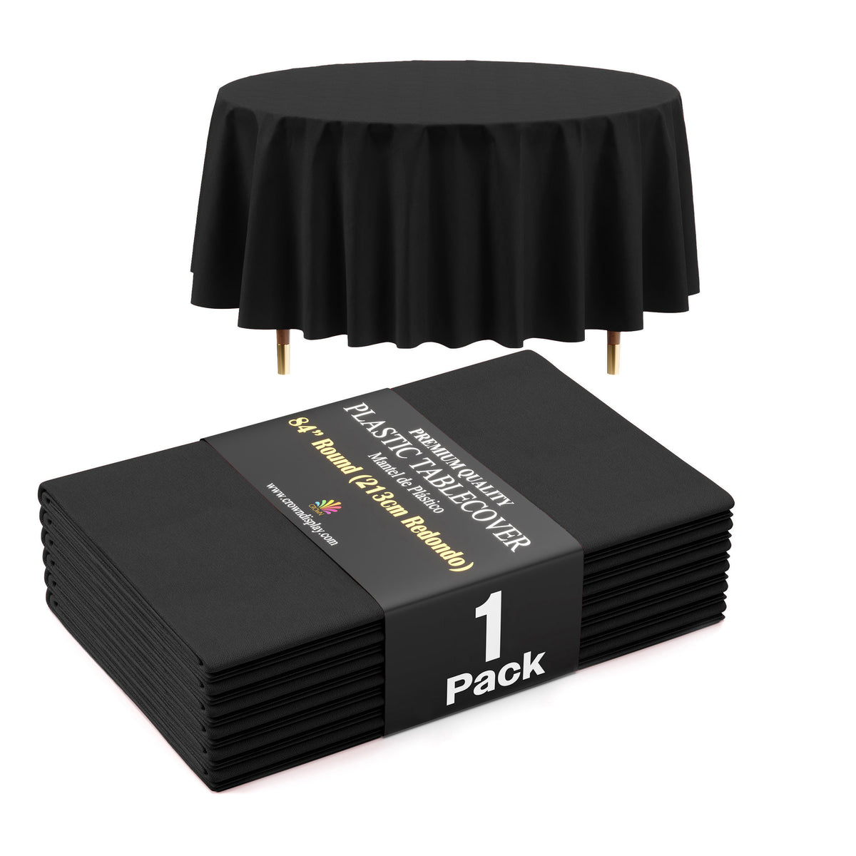 Premium 60" Round Black Table Cover
