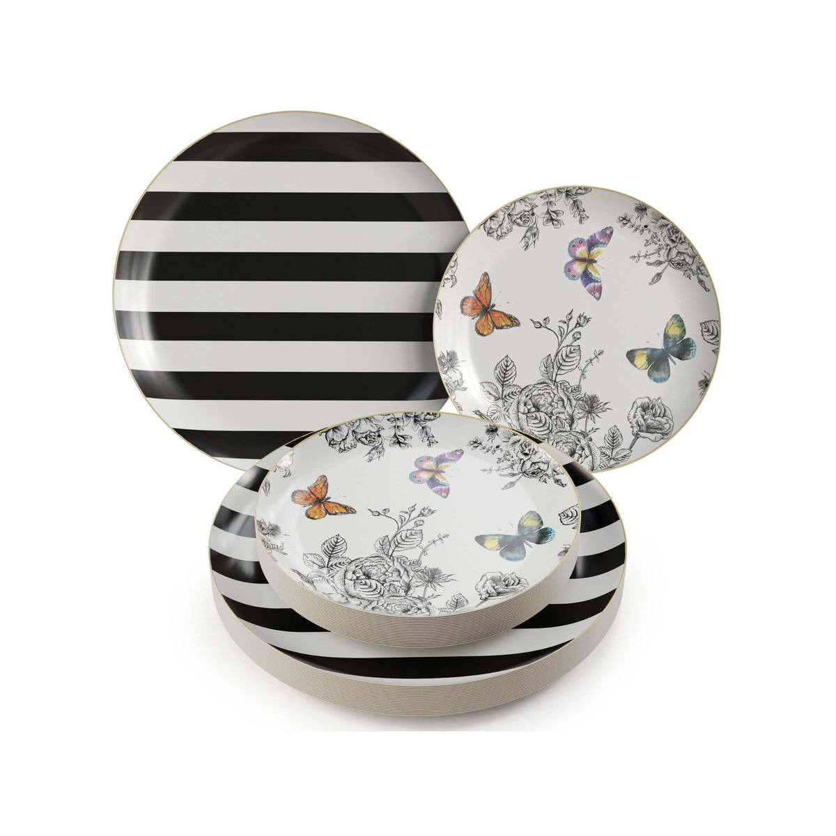 Earthtrends Monarch Design Plates Combo Set 16/16