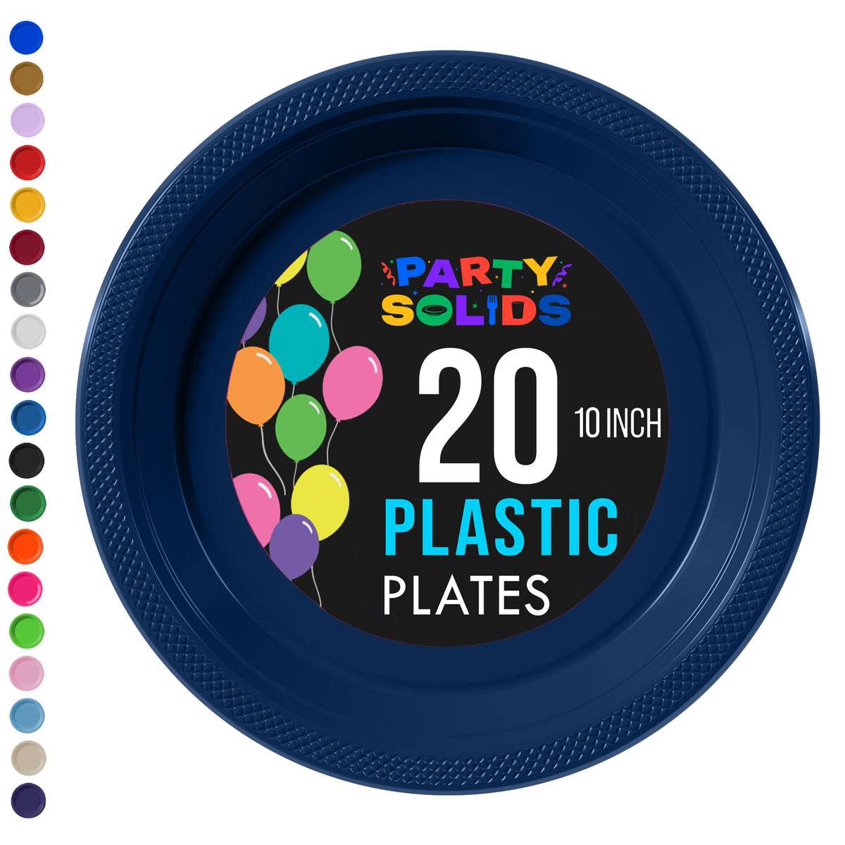 7 in. Navy Plastic Plates | 20 Ct.