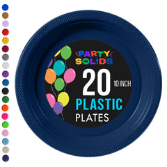 7 in. Navy Plastic Plates | 20 Ct.