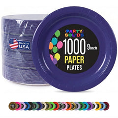 9 in. Navy Paper Plates | Case of 1000