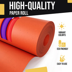 17.75" x 110' Kraft Paper Roll | Orange