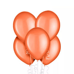 10ct, 12" Orange Pearlized Latex Balloon