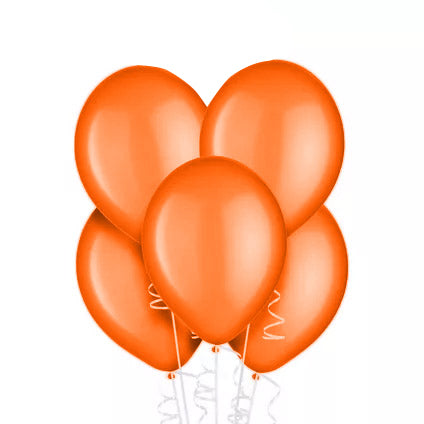 12 In. Orange Latex Balloons | 10 Count