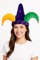 Plush Jester Hat - Perfect for Masquerade & Mardi Gras Fun