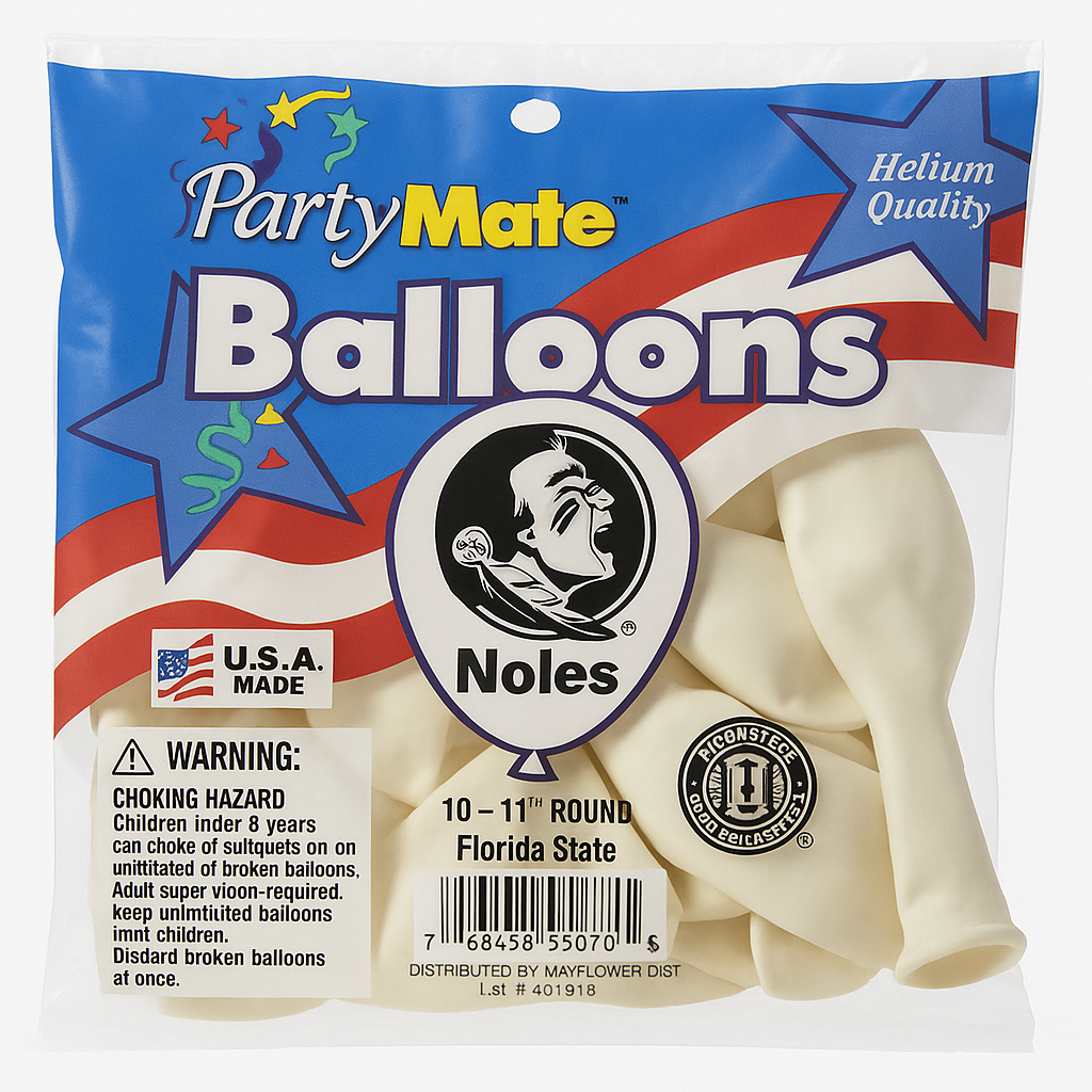 Florida State University Latex Balloons - 11" (10 Pack)