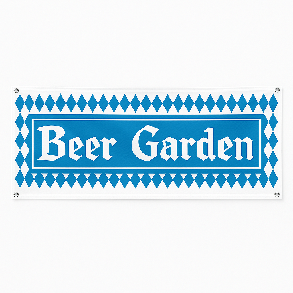 5FT Harvest Beer Garden Banner - Oktoberfest Fall Decor