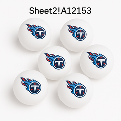 Tennessee Titans Ping Pong Balls - 6 Pack