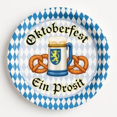 Oktoberfest Harvest 7-Inch Plates - 8 Count