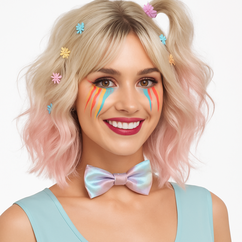 Blonde and Pink Ombre Halloween Wig