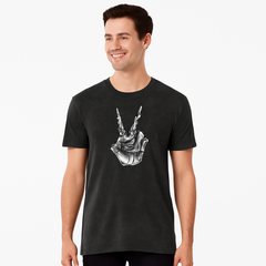 Spooky Skeleton Peace Sign Halloween T-Shirt