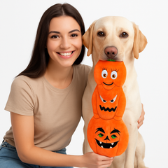 Halloween Pumpkin Trio Dog Toy