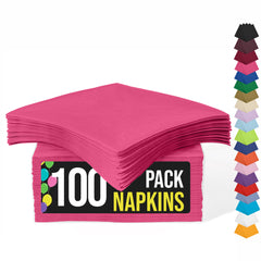 Cerise Luncheon Napkins | 6.75 in. x 6.75 in. | 100 Count