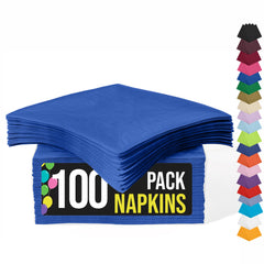 Dark Blue Luncheon Napkins | 6.75 in. x 6.75 in. | 100 Count
