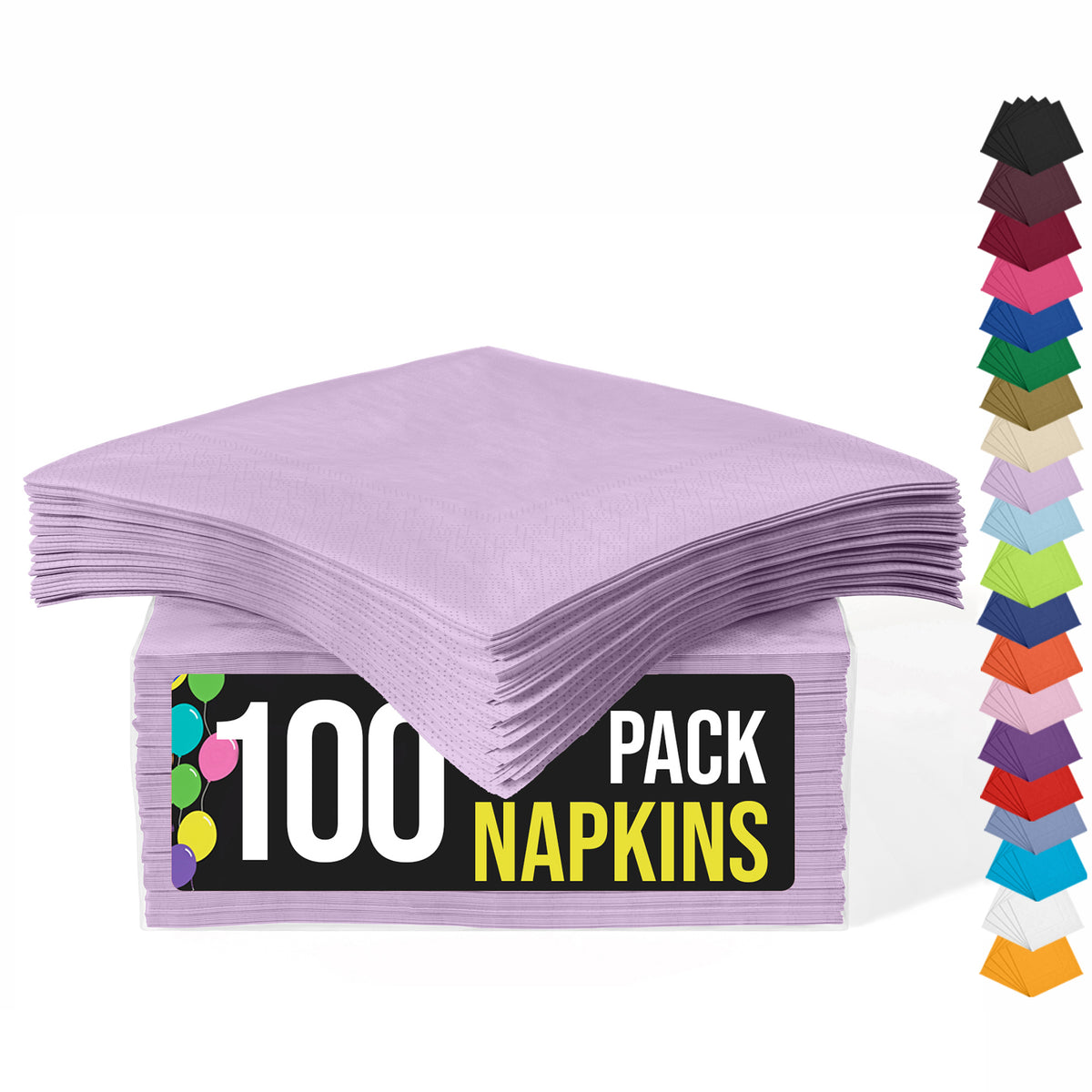 Lavender Luncheon Napkins | 6.75 in. x 6.75 in. | 100 Count
