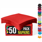 Red Luncheon Napkins | 6.75 in. X 6.75 in. | 50 Count
