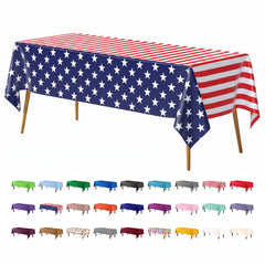 American Flag Plastic Tablecloth | 54 in. x 108 in.