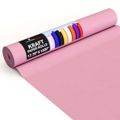 17.75" x 110' Kraft Paper Roll | Pink