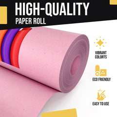 17.75" x 110' Kraft Paper Roll | Pink