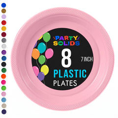 7 in. Pink Plastic Plates | 8 Count