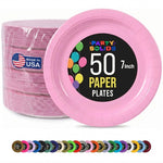 7 in. Pink Paper Plates | 50 Ct.