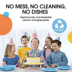 10 in. Light Blue Plastic Plates | 20 Ct.