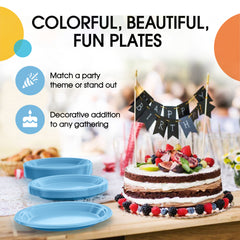 10 in. Light Blue Plastic Plates | 20 Ct.