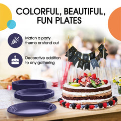 7 in. Navy Plastic Plates | 20 Ct.