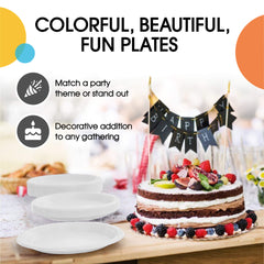 10 In. White Plastic Plates | 100 Count