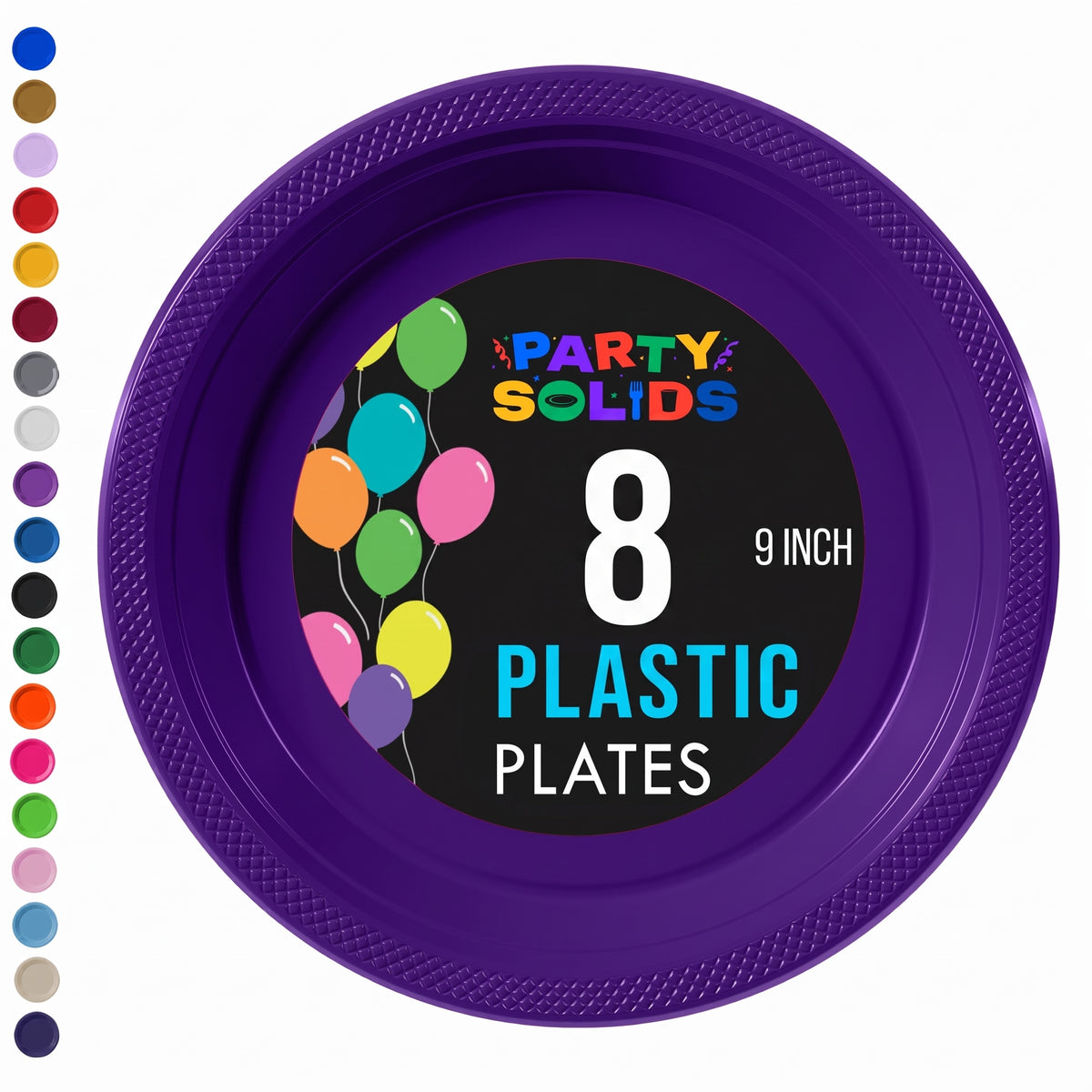 9 in. Purple Plastic Plates | 8 Count