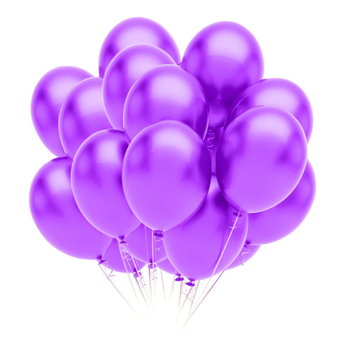 9 In. Purple Latex Balloons | 20 Count