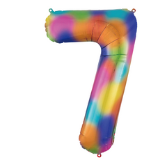 34 In. Rainbow Number 7 Balloon