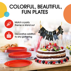 10 In. Red Paper Plates - 20 Ct.
