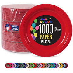 10 in. Red Paper Plates | Case of 1000
