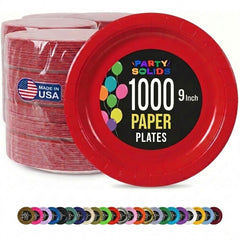 9 in. Red Paper Plates | Case of 1000