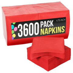 Red Beverage Napkins | Case of 3600