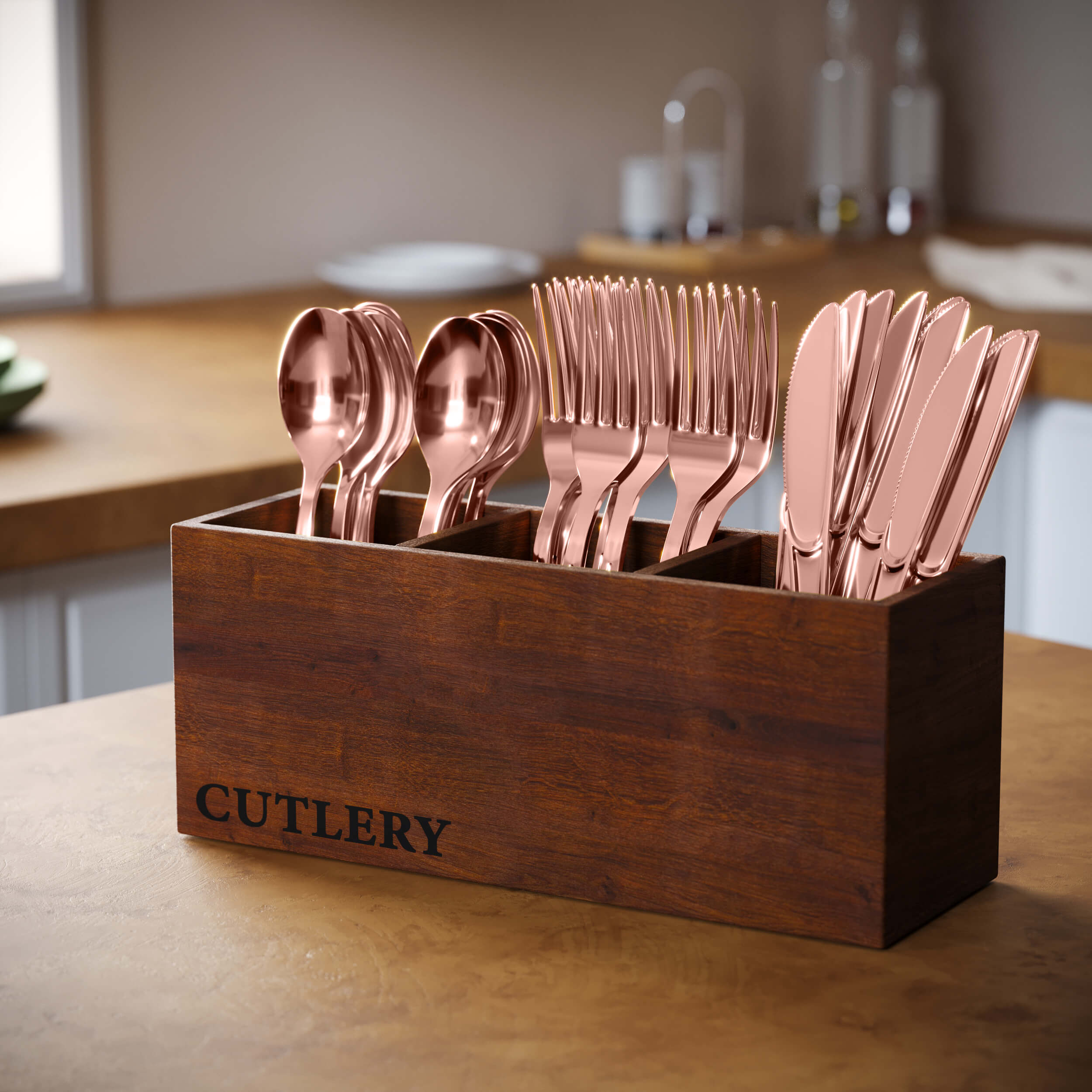 Exquisite Classic Rose Gold Plastic Spoons | 120 Count